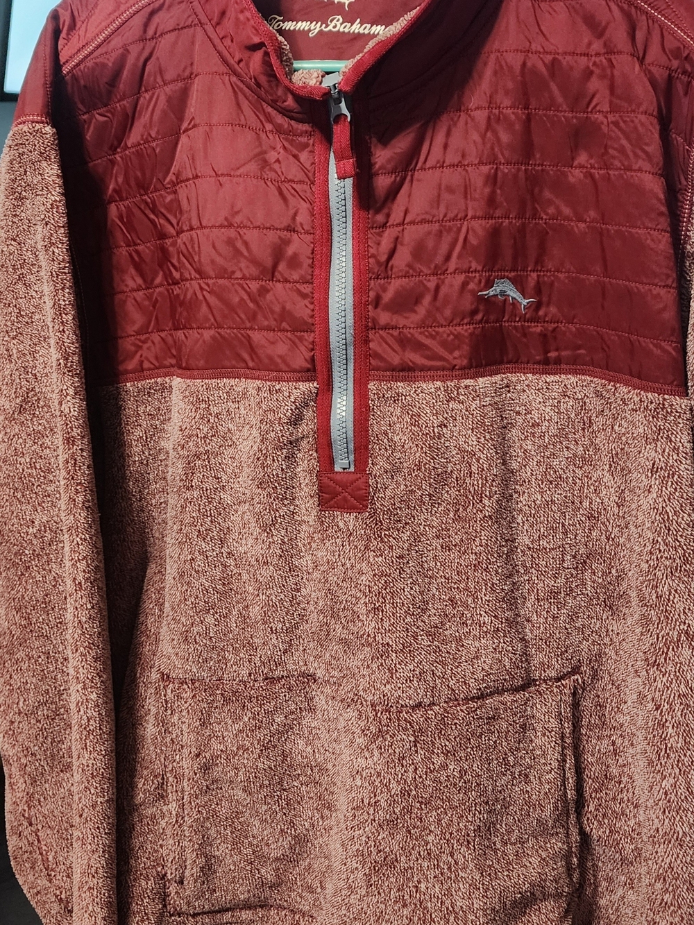 Tommy Bahama Men's Red Half-Zip Pullover Sweater Sz 3X